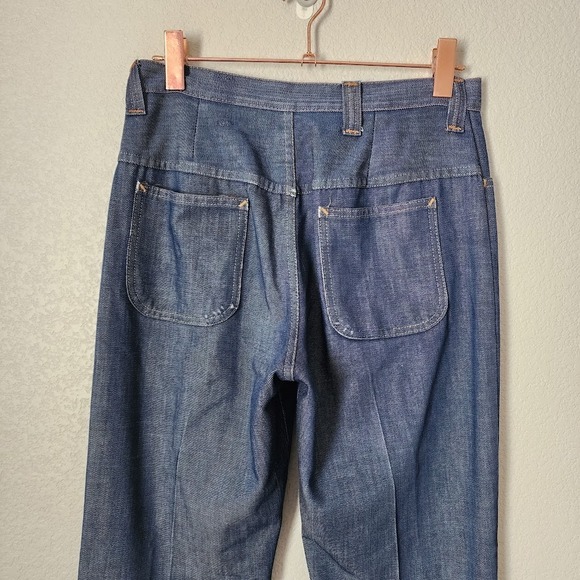 VINTAGE 70s JCPENNEY Denim Jeans Talon 42 Zip High Rise Flare - Picture 4 of 14
